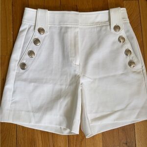 White House Black Market High-Rise Button-Trim Women's Shorts